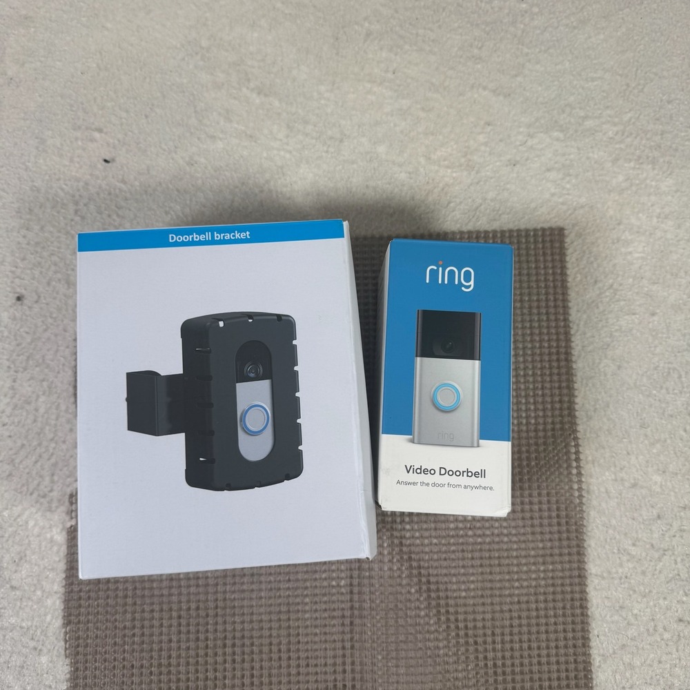 Ring Video Doorbell 2nd Gen Satin Nickel New Bundle with Anti-Theft Bracket